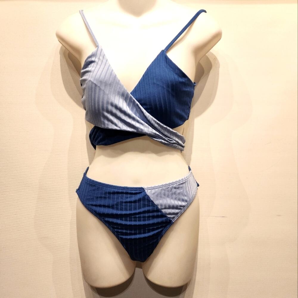New Blue Criss Cross Bikini Size S
